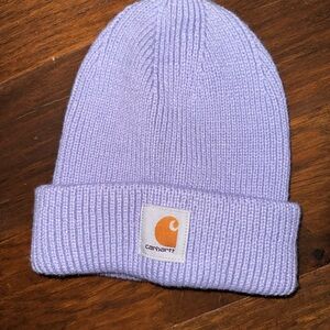 Carhartt Lilac Knit Cuffed Beanie with Logo Patch